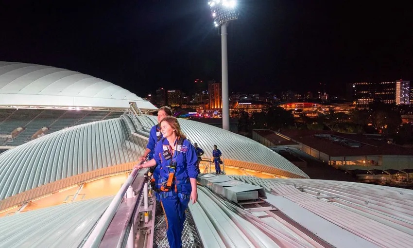 Adelaide Oval Roof Climb at Night - 90 Minutes | Experience Oz