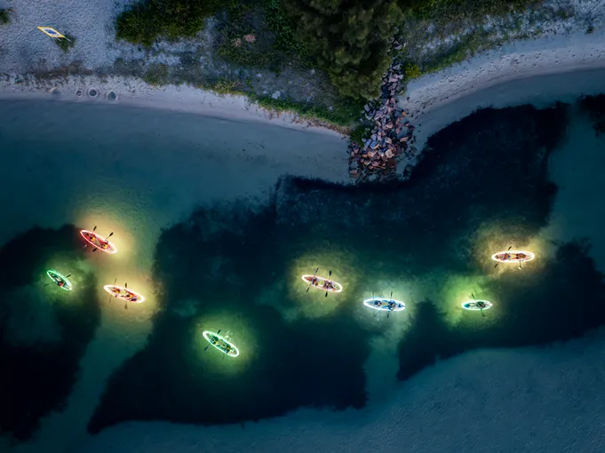 Night Kayak Seafood Dinner, 3 Hours - Lake Macquarie - For 2