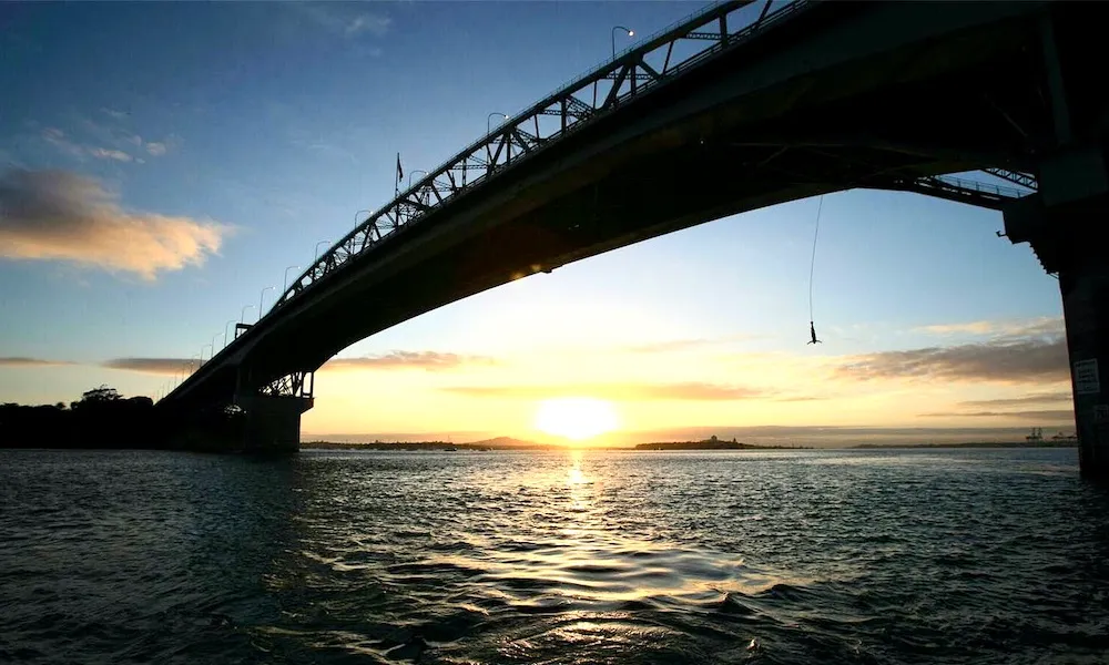 40m Auckland Bridge Bungy Jump - NZ's Only Ocean Touch, Auckland | Everything New Zealand-3