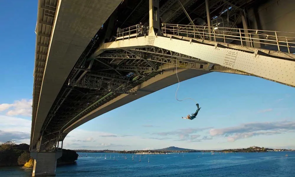 40m Auckland Bridge Bungy Jump - NZ's Only Ocean Touch, Auckland | Everything New Zealand-6