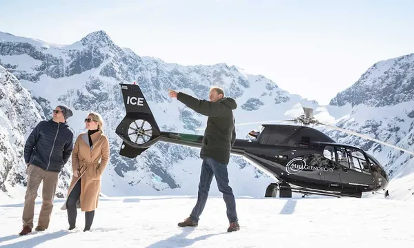 Snow Landing Helicopter Flight from Glenorchy