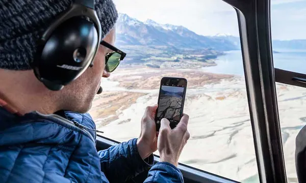 Snow Landing Helicopter Flight from Glenorchy