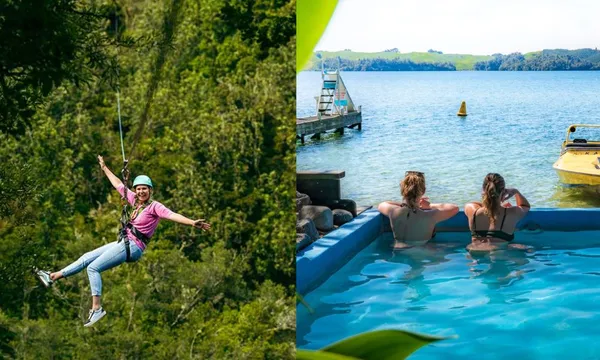 Ziplining & Hot Pool Combo in Rotorua