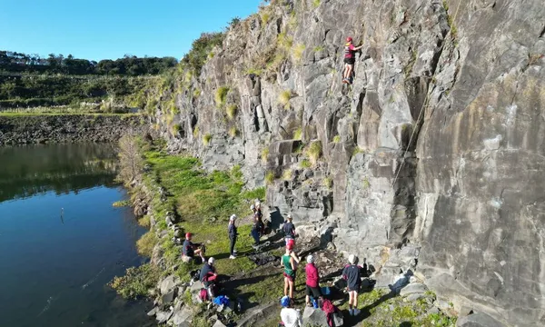 Guided Outdoor Rock Climbing at Maungarei Springs