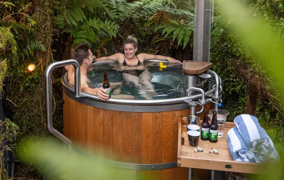 West Coast Private Wood Fired Hot Tub Experience - 1 Hour