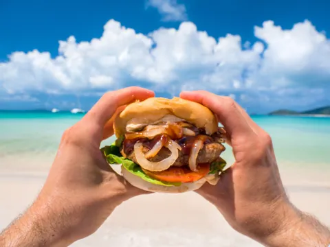 Whitehaven Beach and Hill Inlet Chill and Grill ex Hamilton Island