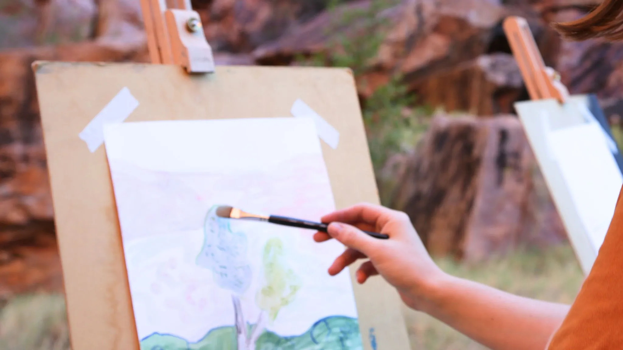 Simpsons Gap Sunset Watercolour Class - 3 Hours | Experience Oz-5