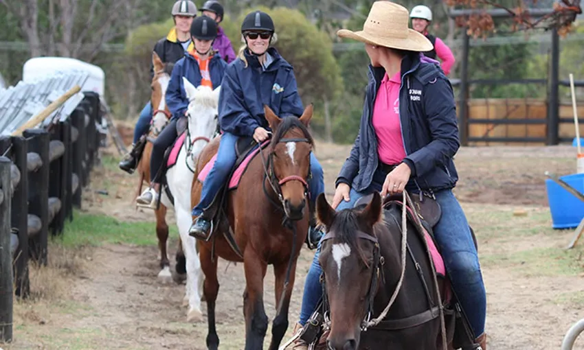 Horse Trail Ride with Grazing Platter and Glass of Wine | Experience Oz