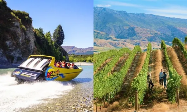 Queenstown Jet Boating and Central Otago Wine Tour