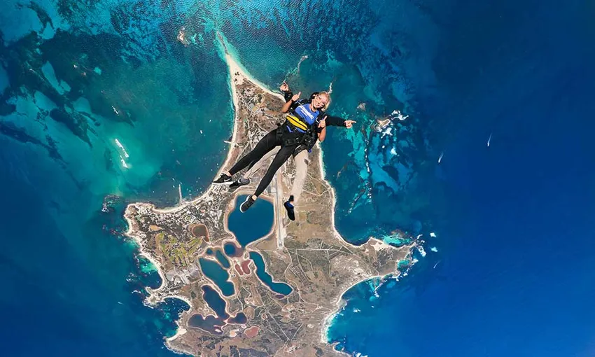 15,000ft Skydive over Rottnest Island with Perth Transfers | Experience Oz