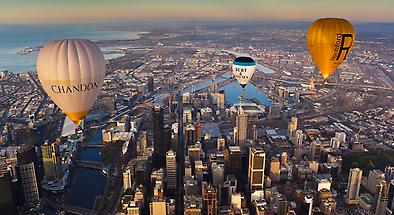 Hot Air Balloon Flight over Melbourne City