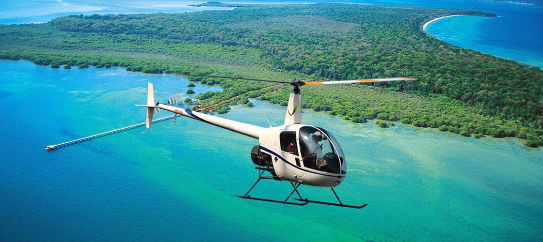 stradbroke island helicopter flights