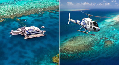 Great Barrier Reef Cruise and Scenic Helicopter Flight Package
