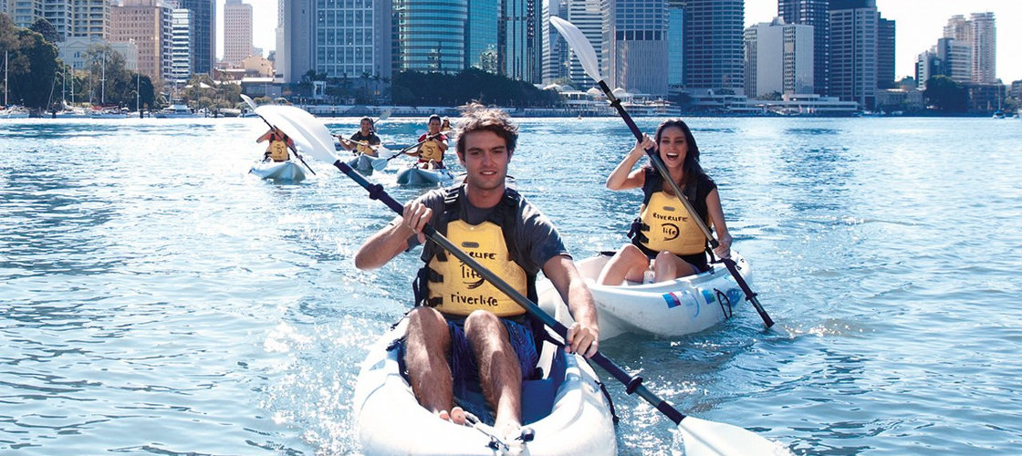 Couple Kayaking Brisbane