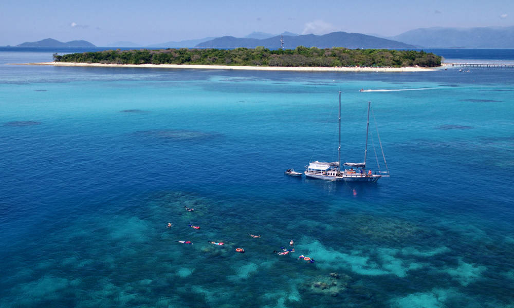 Green Island & Great Barrier Reef  Sail and Snorkel Cruise Reef Fleet Terminal 1 Spence St Cairns Qld 4870