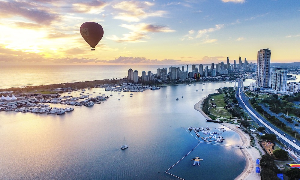 Gold Coast Hot Air Balloon Flight with BONUS photo package Sheraton Grand Mirage Resort 71 Seaworld Drive Main Beach QLD 4217
