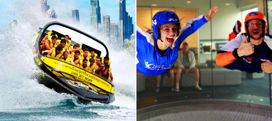iFLY Indoor Skydiving and Jetboating Package Mariners Cove Marina Shop 7B/60 Seaworld Dr Main Beach QLD 4217