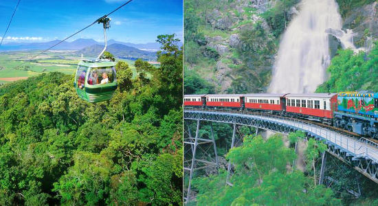 Kuranda Scenic Railway & Skyrail collage