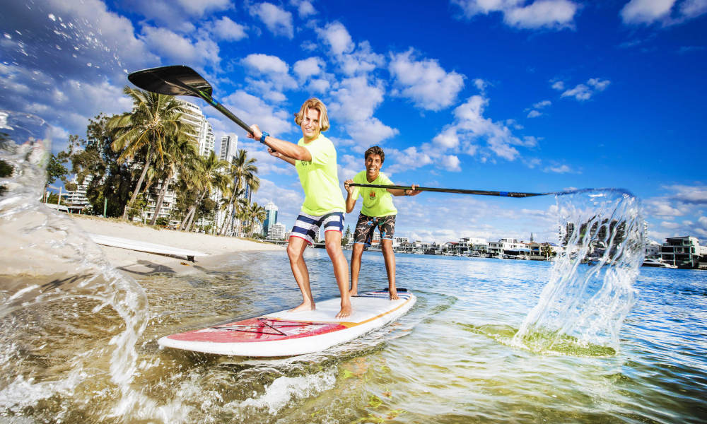 Stand Up Padding Boarding Lessons Surfers Paradise Experience Oz