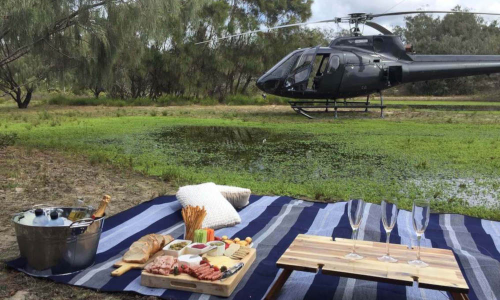 Helicopter Tour & Gourmet Island Picnic