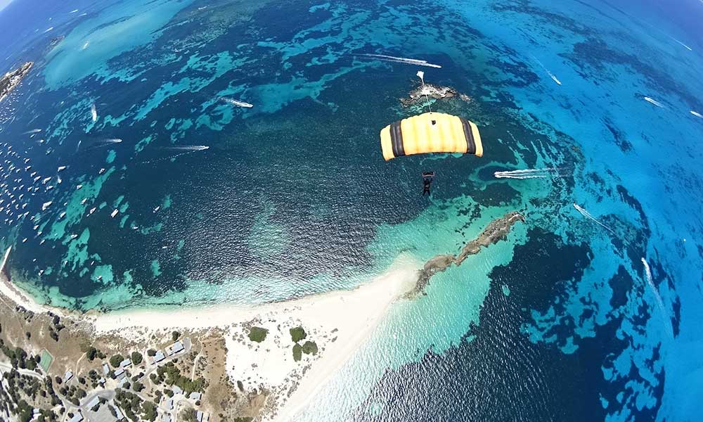 15,000ft Tandem Skydive over Rottnest Island Including Perth Transfers