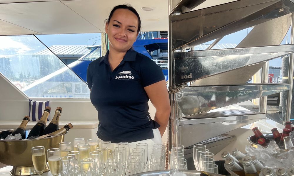 3 Course Dinner with Drinks on a Gold Coast Superyacht Cruise - For 2