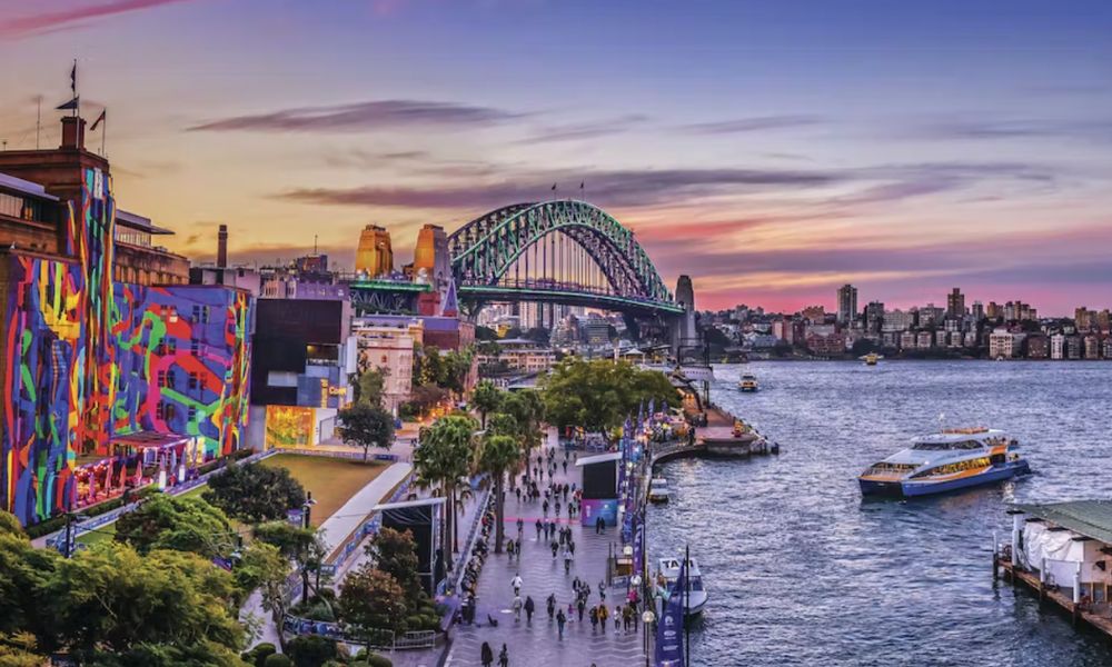 Vivid Sydney Harbour Cruise - Departing Circular Quay