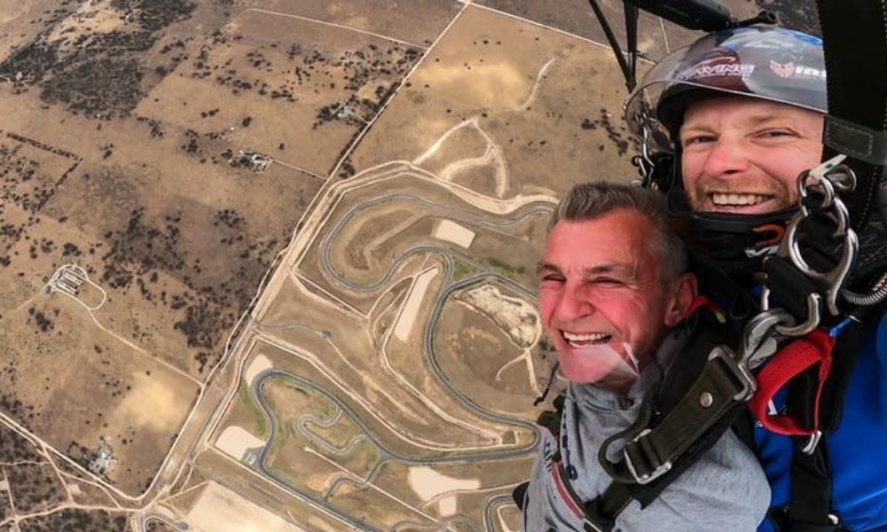 Adelaide Tandem Skydive up to 15,000ft and 3 Hotlaps in a Mustang Combo