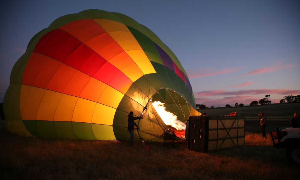 Sunrise Hot Air Ballooning Over Avon Valley