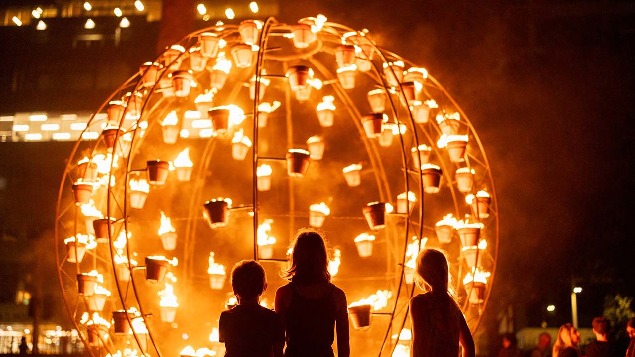 Fire Gardens Entry at Illuminate Adelaide 2024 