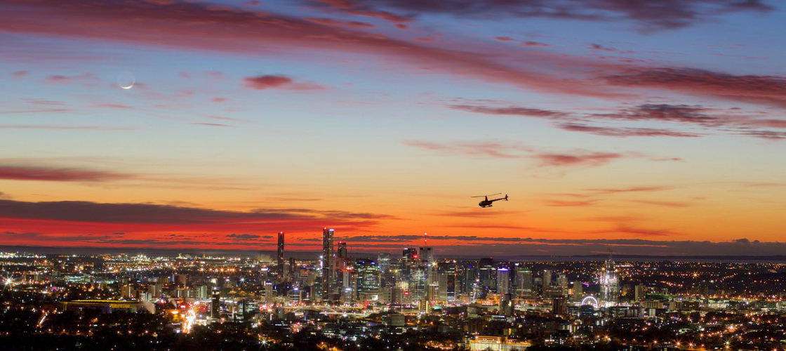Brisbane City Twilight Helicopter Flight Qantas Ave Archerfield QLD 4108