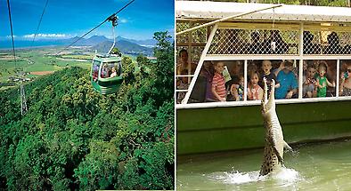 Kuranda Day Tour including Scenic Rail Up, Skyrail Down and Hartleys Crocodile Adventures