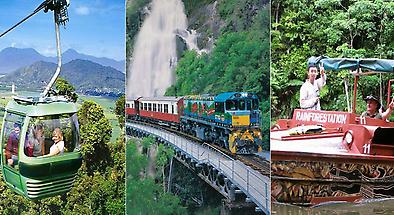 Kuranda Day Tour including Scenic Rail Up, Skyrail Down and Rainforestation Nature Park