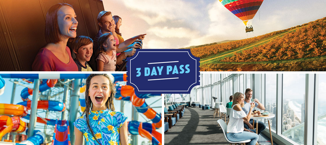 Dreamworld 3 Day Ticket - 2 Parks + SkyPoint