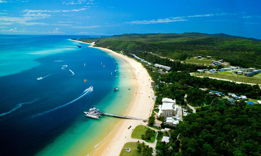 Tangalooma Island Resort Day Cruise with Desert Safari and Helicopter Tour
