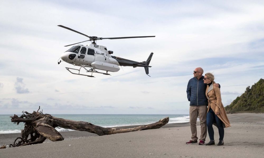 West Coast Beaches and Glaciers Helicopter Flight