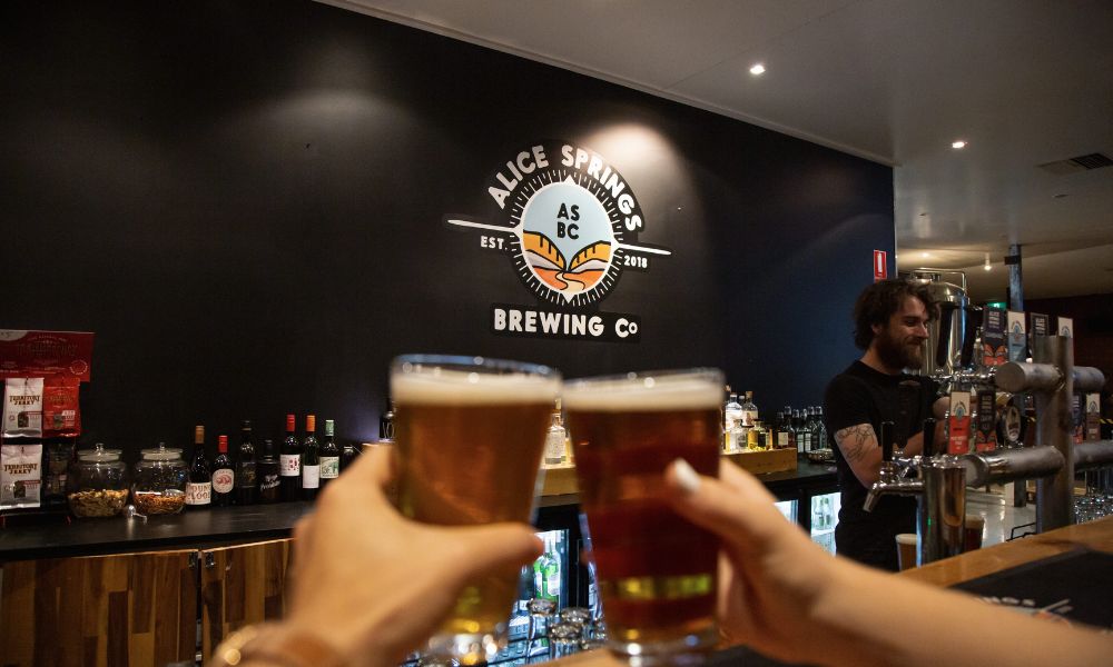 Alice Springs Brewery Tour Tasting Paddle and Pizzas - For 2