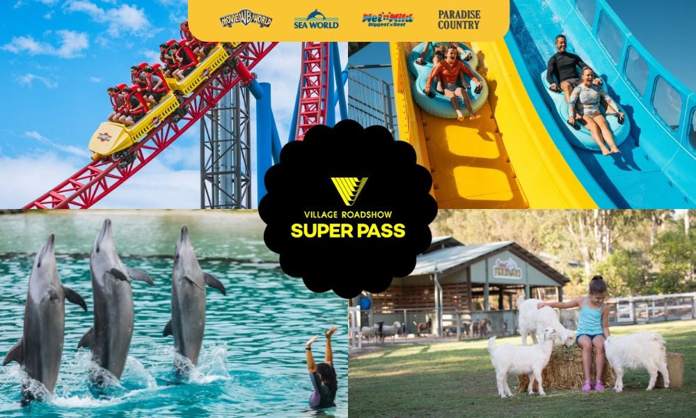 7 Day Theme Park Pass: Movie World, Sea World, Wet'n'Wild & Paradise Country