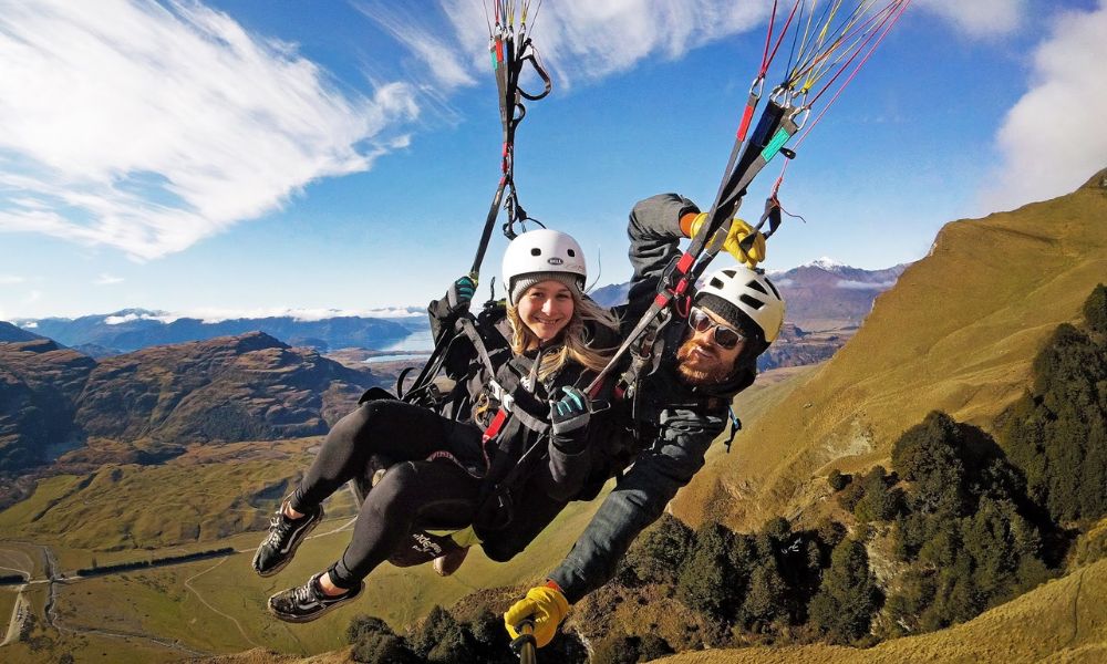 Wanaka Tandem Paragliding from the Treble Cone Ski Area