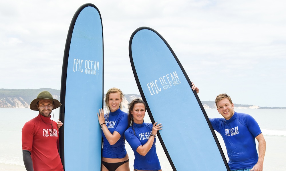 Learn To Surf Australia's Longest Wave at Double Island Point Departing Noosa